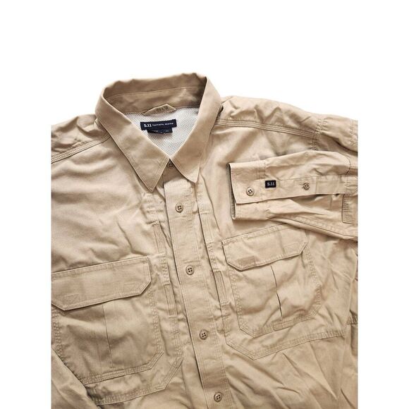 5.11 Tactical military/field shirt vented button up shirt men's XL pockets - Picture 1 of 11